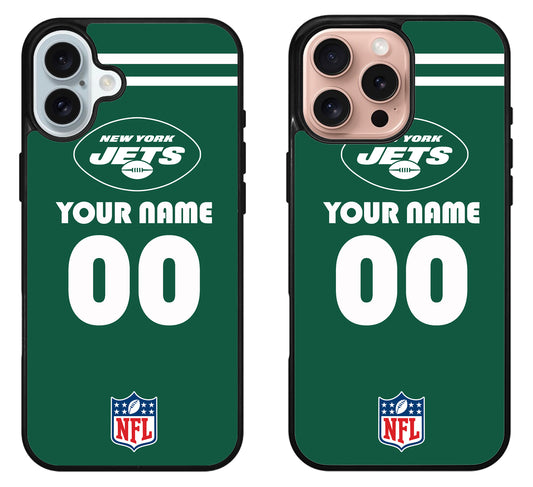 Custom Personalized New York Jets NFL iPhone 16 | 16 Plus | 16 Pro | 16 Pro Max Case