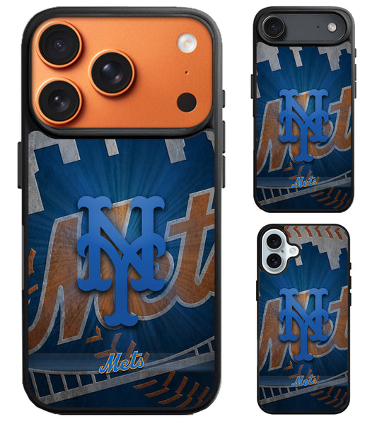 New York Mets Background iPhone Air | iPhone 17 | 17 Pro | 17 Pro Max Case