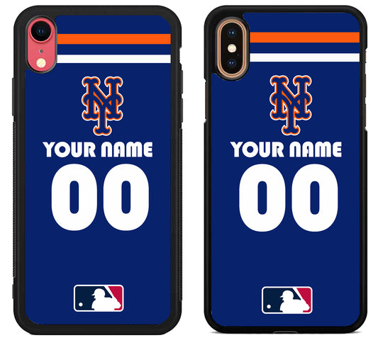 Custom Personalized New York Mets MLB iPhone X | Xs | Xr | Xs Max Case