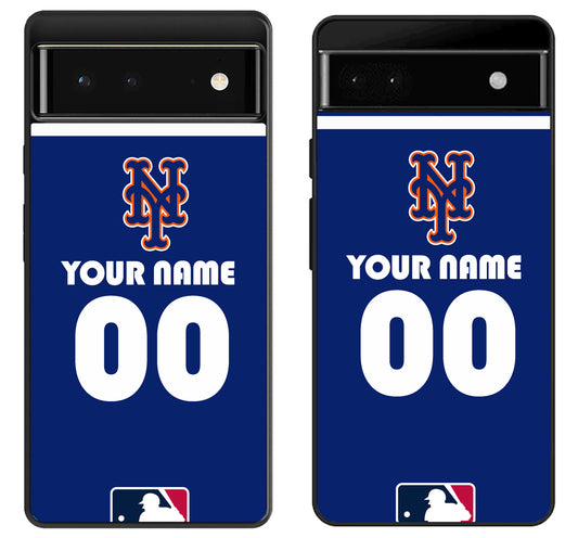 Custom Personalized New York Mets MLB Google Pixel 6 | 6A | 6 Pro Case