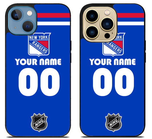 Custom Personalized New York Ranger NHL iPhone 14 | 14 Plus | 14 Pro | 14 Pro Max Case