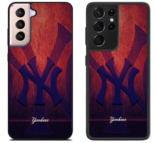 New York Yankees Logo Background Samsung Galaxy S21 | S21 FE | S21+ | S21 Ultra Case