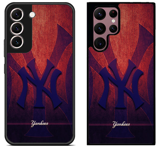 New York Yankees Logo Background Samsung Galaxy S22 | S22+ | S22 Ultra Case