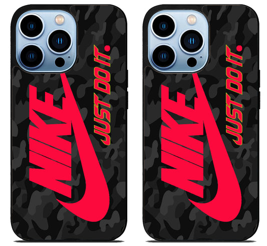 Nike Just Do it Red Camo iPhone 15 Pro | iPhone 15 Pro Max Case