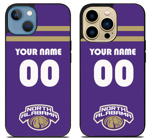 Custom Personalized North Alabama Lions iPhone 14 | 14 Plus | 14 Pro | 14 Pro Max Case