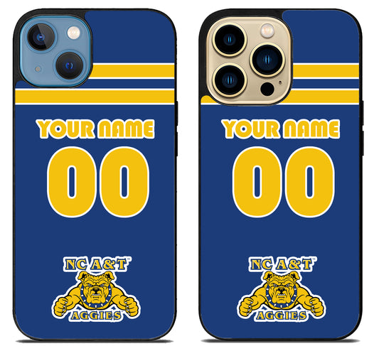 Custom Personalized North Carolina A&T Aggies iPhone 14 | 14 Plus | 14 Pro | 14 Pro Max Case