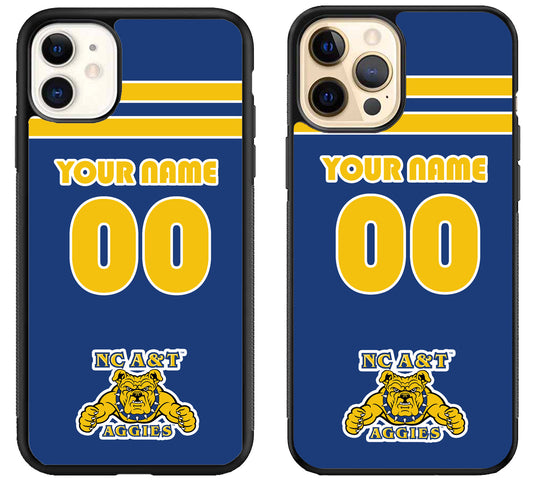Custom Personalized North Carolina A&T Aggies iPhone 12 | 12 Mini | 12 Pro | 12 Pro Max Case