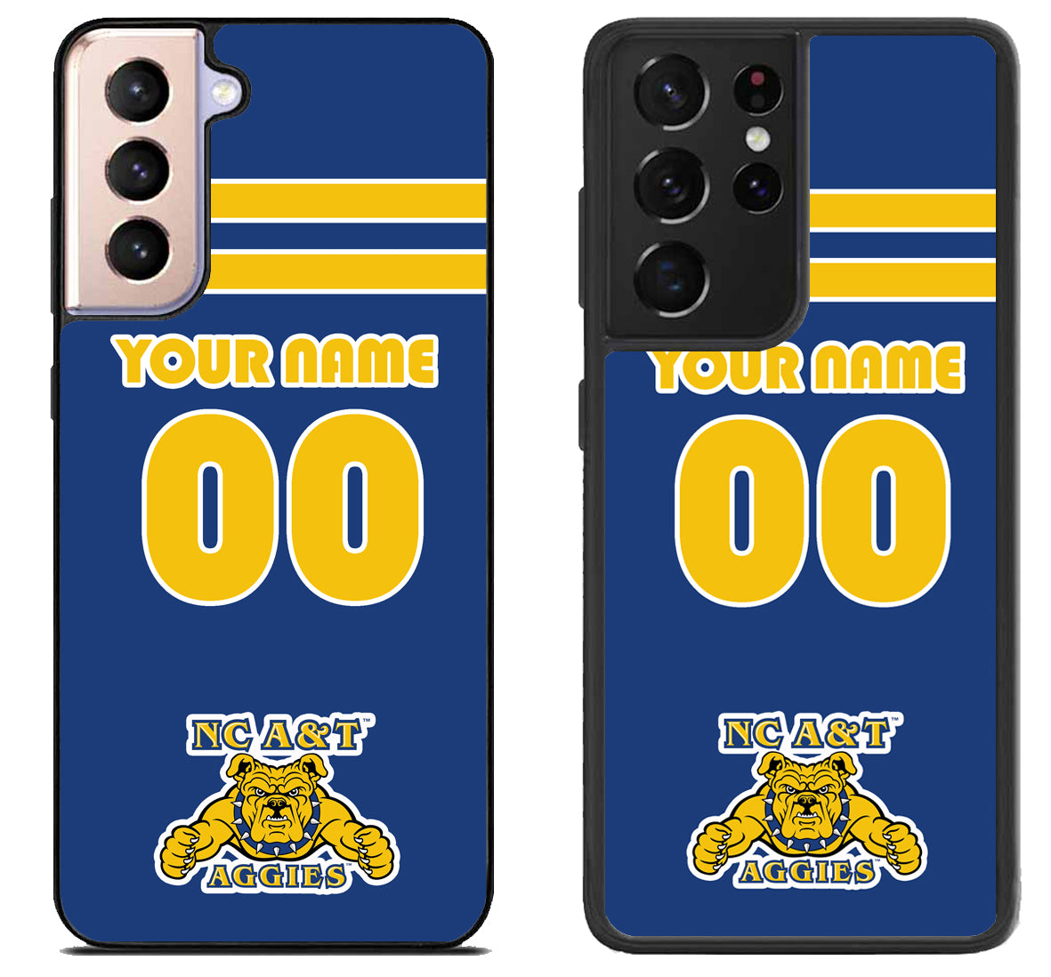 Custom Personalized North Carolina A&T Aggies Samsung Galaxy S21 | S21 FE | S21+ | S21 Ultra Case