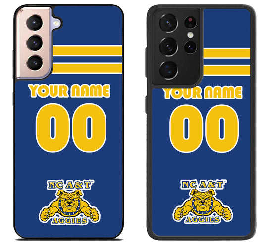 Custom Personalized North Carolina A&T Aggies Samsung Galaxy S21 | S21 FE | S21+ | S21 Ultra Case