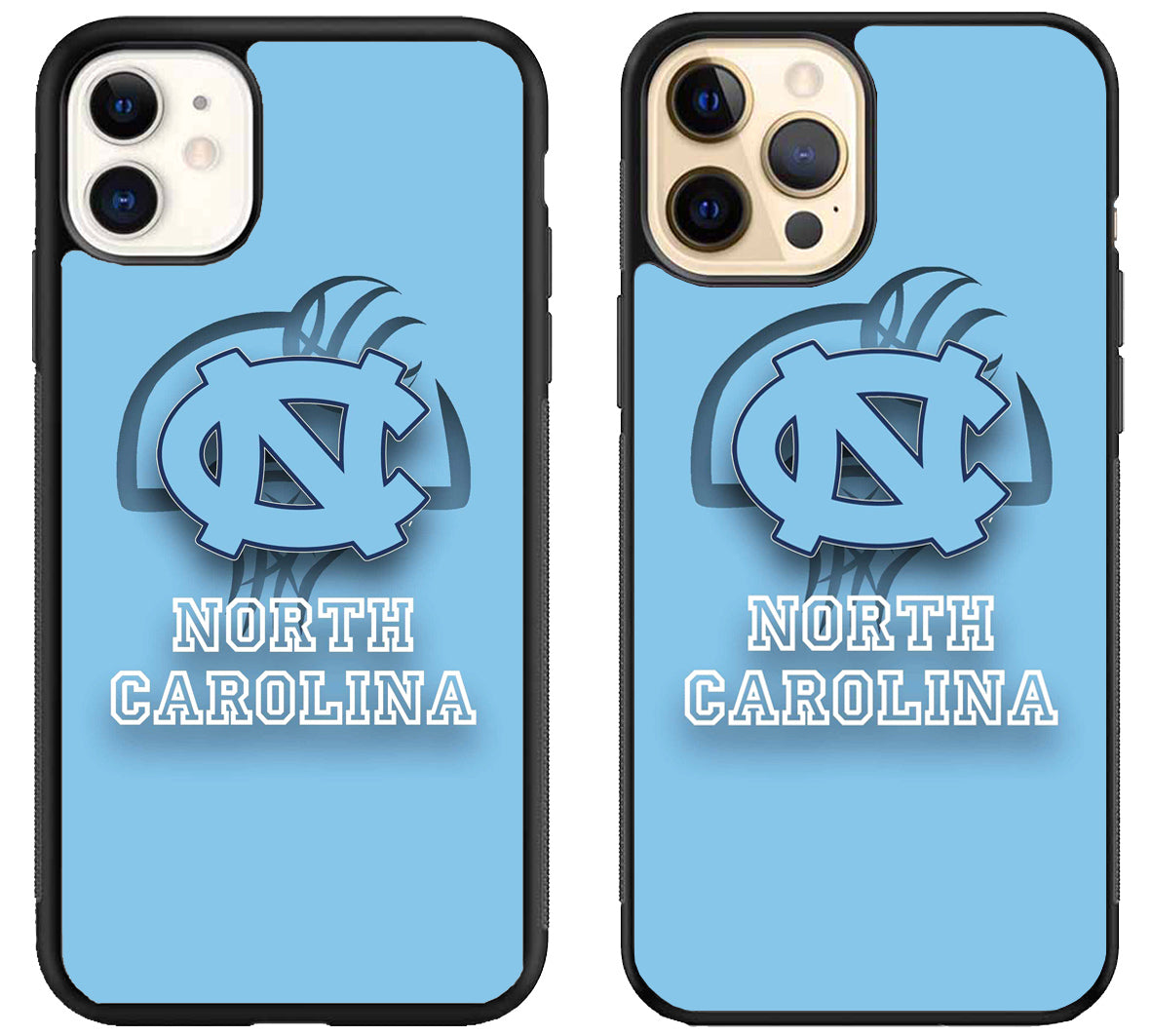 North Carolina Tar Heels Background iPhone 12 | 12 Mini | 12 Pro | 12 Pro Max Case