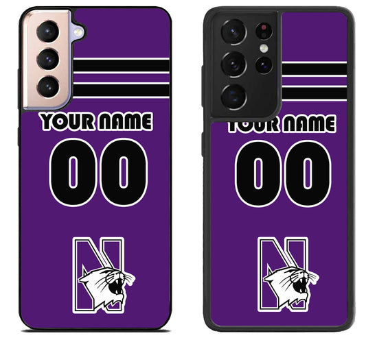 Custom Personalized Northwestern Wildcats Samsung Galaxy S21 | S21 FE | S21+ | S21 Ultra Case