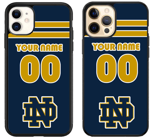 Custom Personalized Notre Dame Fighting Irish iPhone 12 | 12 Mini | 12 Pro | 12 Pro Max Case