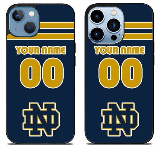 Custom Personalized Notre Dame Fighting Irish iPhone 13 | 13 Mini | 13 Pro | 13 Pro Max Case