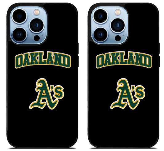 Oakland Athletics Black iPhone 15 Pro | iPhone 15 Pro Max Case