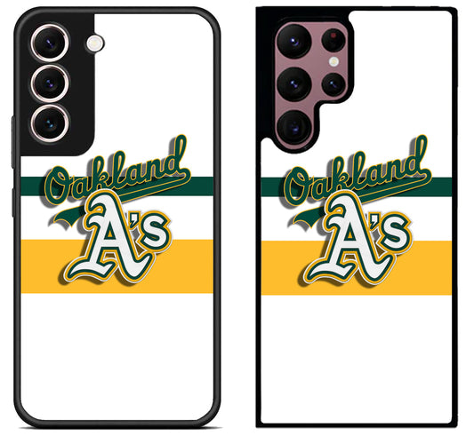 Oakland Athletics Logo Stripe Samsung Galaxy S22 | S22+ | S22 Ultra Case