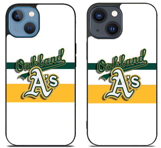 Oakland Athletics Logo Stripe iPhone 15 | iPhone 15 Plus Case