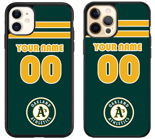 Custom Personalized Oakland Athletics iPhone 12 | 12 Mini | 12 Pro | 12 Pro Max Case