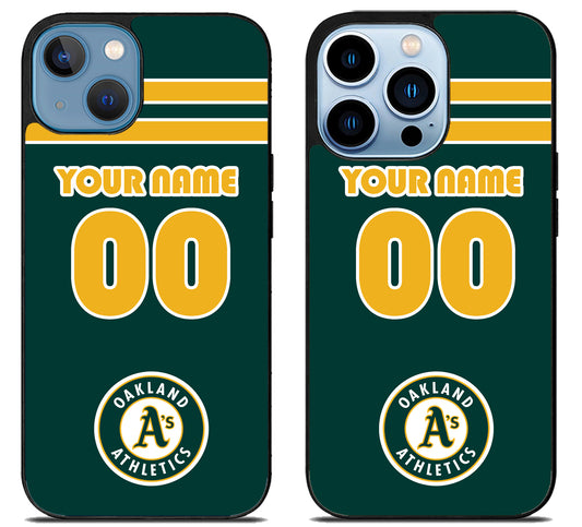 Custom Personalized Oakland Athletics iPhone 13 | 13 Mini | 13 Pro | 13 Pro Max Case