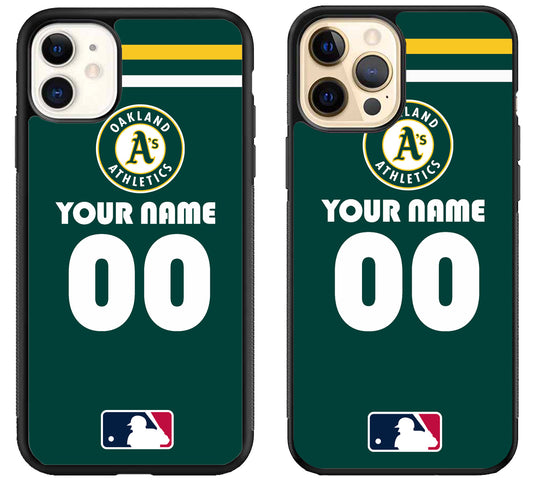 Custom Personalized Oakland Athletics MLB iPhone 12 | 12 Mini | 12 Pro | 12 Pro Max Case