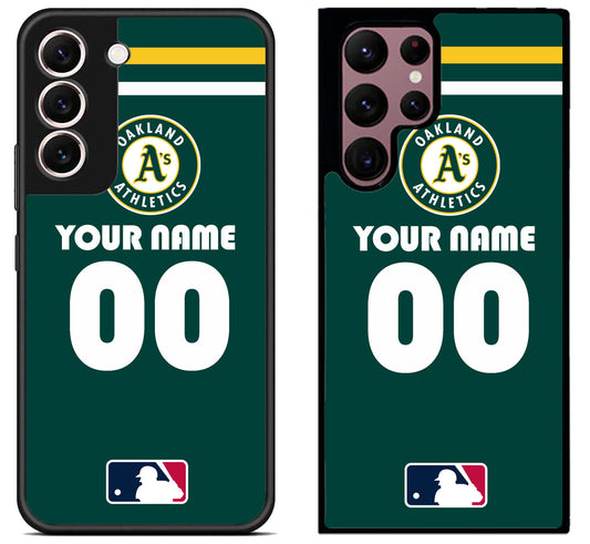 Custom Personalized Oakland Athletics MLB Samsung Galaxy S22 | S22+ | S22 Ultra Case