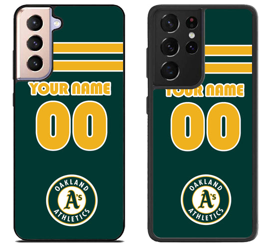 Custom Personalized Oakland Athletics Samsung Galaxy S21 | S21 FE | S21+ | S21 Ultra Case