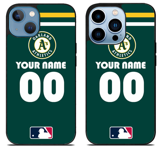 Custom Personalized Oakland Athletics MLB iPhone 13 | 13 Mini | 13 Pro | 13 Pro Max Case