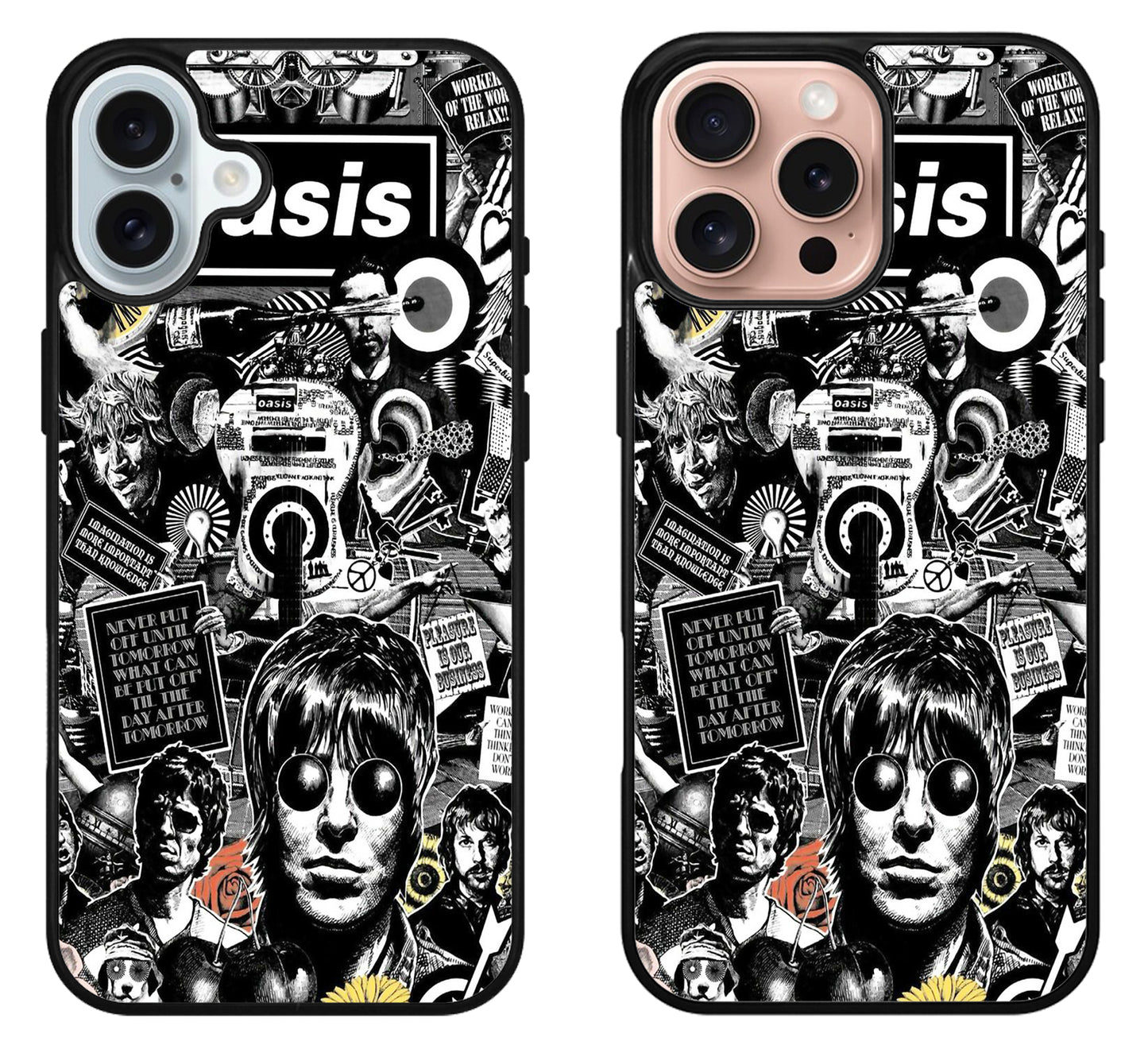 Oasis Logo Collage iPhone 16 | 16 Plus | 16 Pro | 16 Pro Max Case
