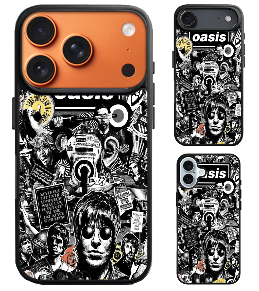 Oasis Logo Collage iPhone Air | iPhone 17 | 17 Pro | 17 Pro Max Case