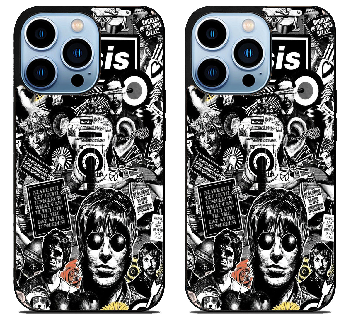 Oasis Logo Collage iPhone 15 Pro | iPhone 15 Pro Max Case – Saloreea