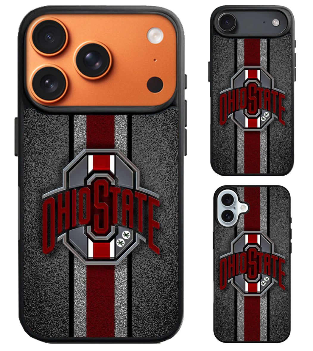 Ohio State Buckeyes Stripe iPhone Air | iPhone 17 | 17 Pro | 17 Pro Max Case