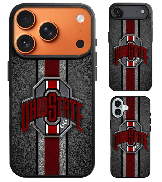 Ohio State Buckeyes Stripe iPhone Air | iPhone 17 | 17 Pro | 17 Pro Max Case