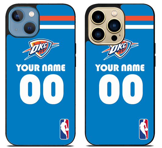 Custom Personalized Oklahoma City Thunder NBA iPhone 14 | 14 Plus | 14 Pro | 14 Pro Max Case