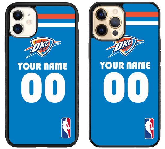 Custom Personalized Oklahoma City Thunder NBA iPhone 12 | 12 Mini | 12 Pro | 12 Pro Max Case