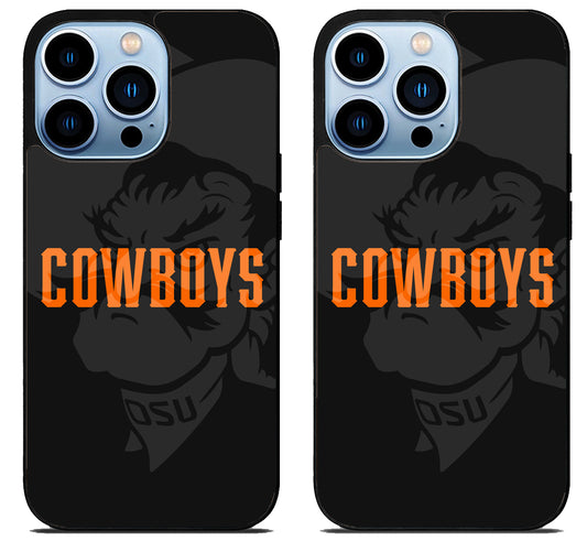 Oklahoma State Cowboys Background iPhone 15 Pro | iPhone 15 Pro Max Case