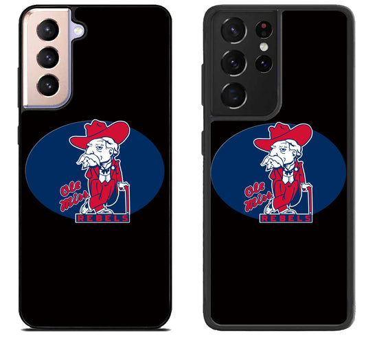 Ole Miss Rebels Black Samsung Galaxy S21 | S21 FE | S21+ | S21 Ultra Case