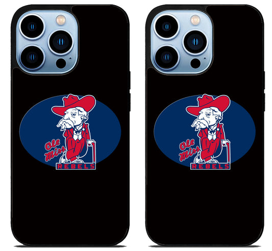 Ole Miss Rebels Black iPhone 15 Pro | iPhone 15 Pro Max Case