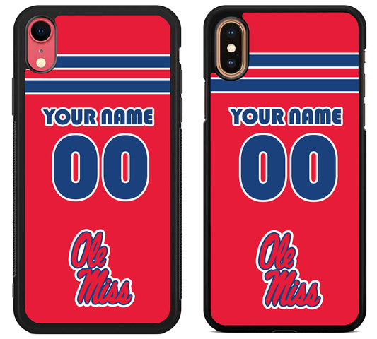 Custom Personalized Ole Miss Rebels iPhone X | Xs | Xr | Xs Max Case