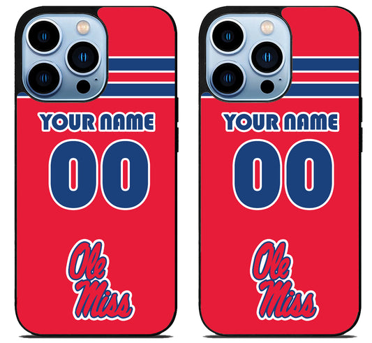 Custom Personalized Ole Miss Rebels iPhone 15 Pro | iPhone 15 Pro Max Case