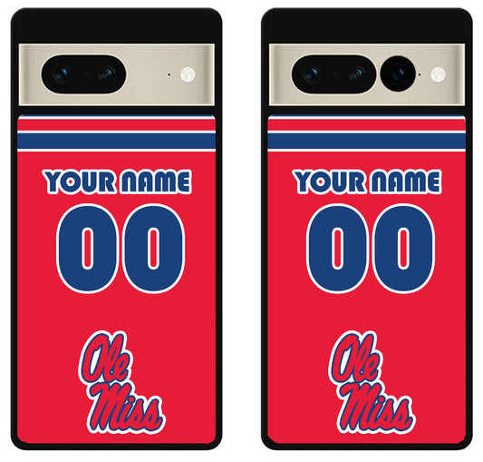 Custom Personalized Ole Miss Rebels Google Pixel 7 | 7 Pro Case
