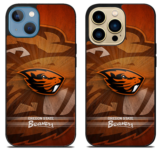 Oregon State Beavers Background iPhone 14 | 14 Plus | 14 Pro | 14 Pro Max Case