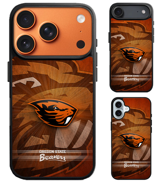 Oregon State Beavers Background iPhone Air | iPhone 17 | 17 Pro | 17 Pro Max Case