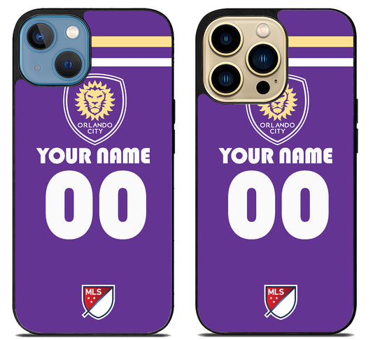 Custom Personalized Orlando City MLS iPhone 14 | 14 Plus | 14 Pro | 14 Pro Max Case