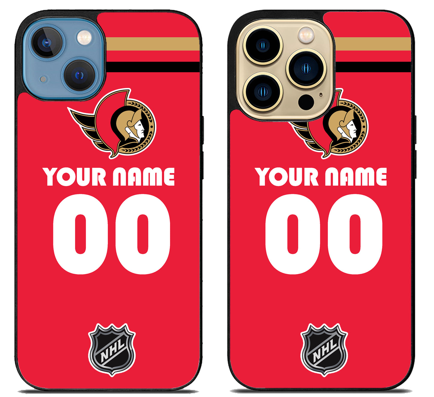 Custom Personalized Ottawa Senators NHL iPhone 14 | 14 Plus | 14 Pro | 14 Pro Max Case