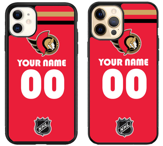 Custom Personalized Ottawa Senators NHL iPhone 12 | 12 Mini | 12 Pro | 12 Pro Max Case
