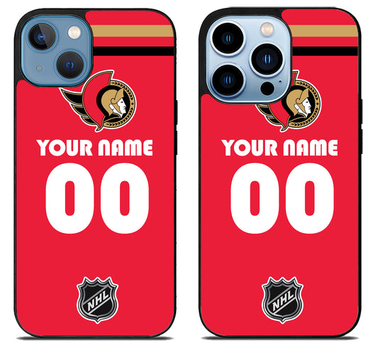 Custom Personalized Ottawa Senators NHL iPhone 13 | 13 Mini | 13 Pro | 13 Pro Max Case