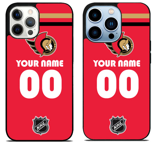 Custom Personalized Ottawa Senators NHL iPhone 15 Pro | iPhone 15 Pro Max Case
