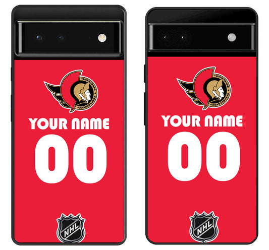 Custom Personalized Ottawa Senators NHL Google Pixel 6 | 6A | 6 Pro Case