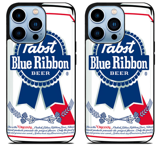 Pabst Blue Ribbon White iPhone 15 Pro | iPhone 15 Pro Max Case