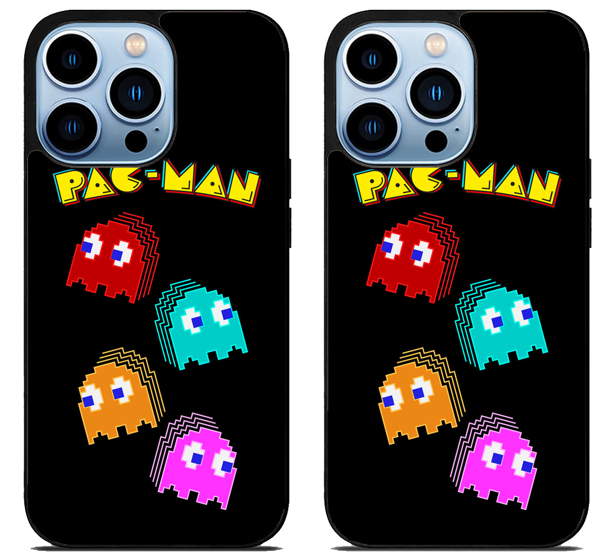 Pac Man Ghost Black iPhone 15 Pro | iPhone 15 Pro Max Case