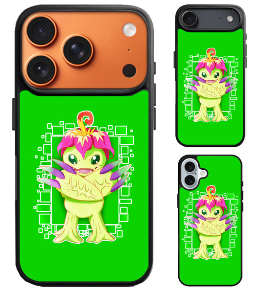 Palmon Digimon Green iPhone Air | iPhone 17 | 17 Pro | 17 Pro Max Case